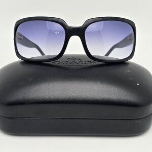 Coach Samantha S425 Black Frame Blue Gradient Lens Sunglasses w/ Case 63-18-110